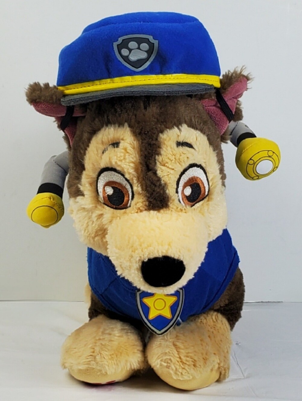 Build-A-Bear BAB Nickelodeon Paw Patrol Chase Plush w/ Backpack Hat Set - GUC